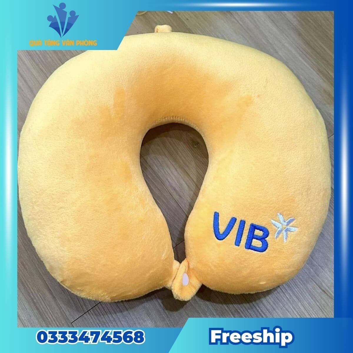Gối tựa cổ hình chữ U in logo