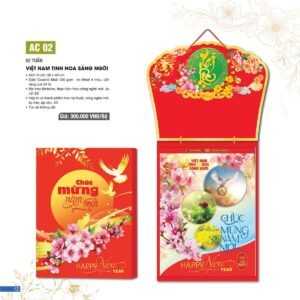 Lịch 52 Tuần 2027 AC Mẫu AC02 - Việt Nam Tinh Hoa Sáng Ngời (11  x  12 cm) Quà Tặng Bàn Làm Việc Văn Phòng Hiện Đại in logo doanh nghiệp quà tặng Tết tại Quà Tặng Văn Phòng