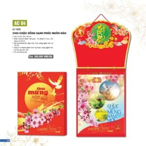Lịch 52 Tuần 2027 AC Mẫu AC04 - Cho Cuộc Sống Hạnh Phúc Muôn Màu (15  x  16 cm) Quà Tặng Bàn Làm Việc Văn Phòng Hiện Đại in logo doanh nghiệp quà tặng Tết tại Quà Tặng Văn Phòng