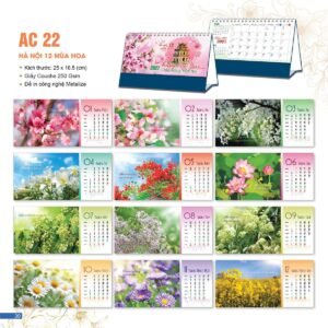 Lịch Bloc 2027 AC Mẫu AC22 - Hà Nội (25 x 16 cm) Quà Tặng Bàn Làm Việc Văn Phòng Hiện Đại in logo doanh nghiệp quà tặng Tết tại Quà Tặng Văn Phòng
