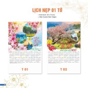 Lịch Bloc 2027 AC Mẫu AC-CATTALOGUEACHAU202730 (45 x 70 cm) Quà Tặng Bàn Làm Việc Văn Phòng Hiện Đại