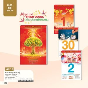 Lịch Bloc Siêu Đại 2027 AH Mẫu AH1314 (20 x 30cm) Quà Tặng Bàn Làm Việc Văn Phòng Hiện Đại in logo doanh nghiệp quà tặng Tết tại Quà Tặng Văn Phòng