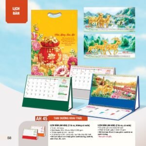 Lịch Bàn Chữ M (Có Note 52 Tuần) 2027 AH Mẫu AH45 (24 x 16cm) Quà Tặng Bàn Làm Việc Văn Phòng Hiện Đại in logo doanh nghiệp quà tặng Tết tại Quà Tặng Văn Phòng