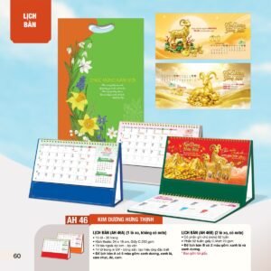 Lịch Bàn Chữ M (Có Note 52 Tuần) 2027 AH Mẫu AH46 (24 x 16cm) Quà Tặng Bàn Làm Việc Văn Phòng Hiện Đại in logo doanh nghiệp quà tặng Tết tại Quà Tặng Văn Phòng