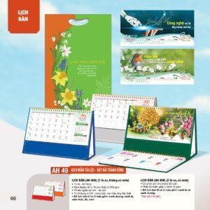 Lịch Bàn Chữ M (Có Note 52 Tuần) 2027 AH Mẫu AH49 (24 x 16cm) Quà Tặng Bàn Làm Việc Văn Phòng Hiện Đại in logo doanh nghiệp quà tặng Tết tại Quà Tặng Văn Phòng