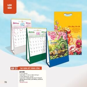 Lịch Để Bàn 2027 AH Mẫu AH51 (12  x  18 cm) Quà Tặng Bàn Làm Việc Văn Phòng Hiện Đại in logo doanh nghiệp quà tặng Tết tại Quà Tặng Văn Phòng