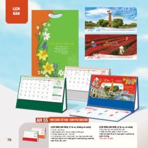 Lịch Bàn Chữ M (Có Note 52 Tuần) 2027 AH Mẫu AH55 (24 x 16cm) Quà Tặng Bàn Làm Việc Văn Phòng Hiện Đại in logo doanh nghiệp quà tặng Tết tại Quà Tặng Văn Phòng