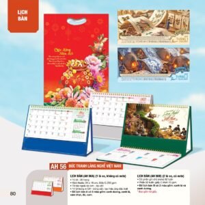Lịch Bàn Chữ M (Có Note 52 Tuần) 2027 AH Mẫu AH56 (24 x 16cm) Quà Tặng Bàn Làm Việc Văn Phòng Hiện Đại in logo doanh nghiệp quà tặng Tết tại Quà Tặng Văn Phòng