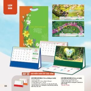 Lịch Bàn Chữ M (Có Note 52 Tuần) 2027 AH Mẫu AH58 (24 x 16cm) Quà Tặng Bàn Làm Việc Văn Phòng Hiện Đại in logo doanh nghiệp quà tặng Tết tại Quà Tặng Văn Phòng