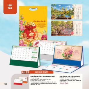 Lịch Bàn Chữ M (Có Note 52 Tuần) 2027 AH Mẫu AH63 (24 x 16cm) Quà Tặng Bàn Làm Việc Văn Phòng Hiện Đại in logo doanh nghiệp quà tặng Tết tại Quà Tặng Văn Phòng