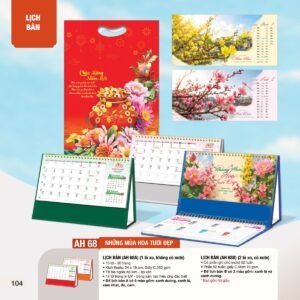 Lịch Bàn Chữ M (Có Note 52 Tuần) 2027 AH Mẫu AH68 (24 x 16cm) Quà Tặng Bàn Làm Việc Văn Phòng Hiện Đại in logo doanh nghiệp quà tặng Tết tại Quà Tặng Văn Phòng