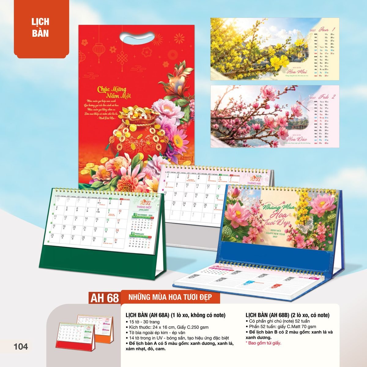 Lịch Bàn Chữ M (Có Note 52 Tuần) 2027 AH Mẫu AH68 (24 x 16cm) Quà Tặng Bàn Làm Việc Văn Phòng Hiện Đại Lịch Bàn Chữ M (Có Note 52 Tuần) 2027 AH Mẫu AH68 (24 x 16cm) Quà Tặng Bàn Làm Việc Văn Phòng Hiện Đại in logo doanh nghiệp quà tặng Tết tại Quà Tặng Văn Phòng