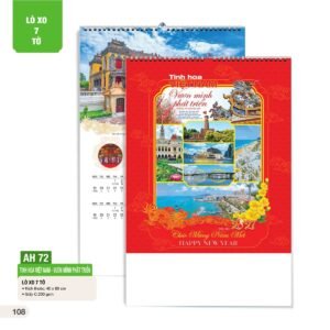 Lịch Treo Tường Lò Xo 7 Tờ 2027 AH Mẫu AH72 (40 x 60 cm) Quà Tặng Bàn Làm Việc Văn Phòng Hiện Đại in logo doanh nghiệp quà tặng Tết tại Quà Tặng Văn Phòng