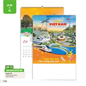 Lịch Treo Tường Lò Xo 7 Tờ 2027 AH Mẫu AH73 (40 x 60cm) Quà Tặng Bàn Làm Việc Văn Phòng Hiện Đại in logo doanh nghiệp quà tặng Tết tại Quà Tặng Văn Phòng
