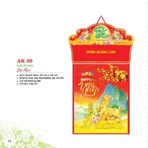 Lịch 52 Tuần 2027 AK Mẫu AK09 (31 x 42 cm) Quà Tặng Bàn Làm Việc Văn Phòng Hiện Đại in logo doanh nghiệp quà tặng Tết tại Quà Tặng Văn Phòng