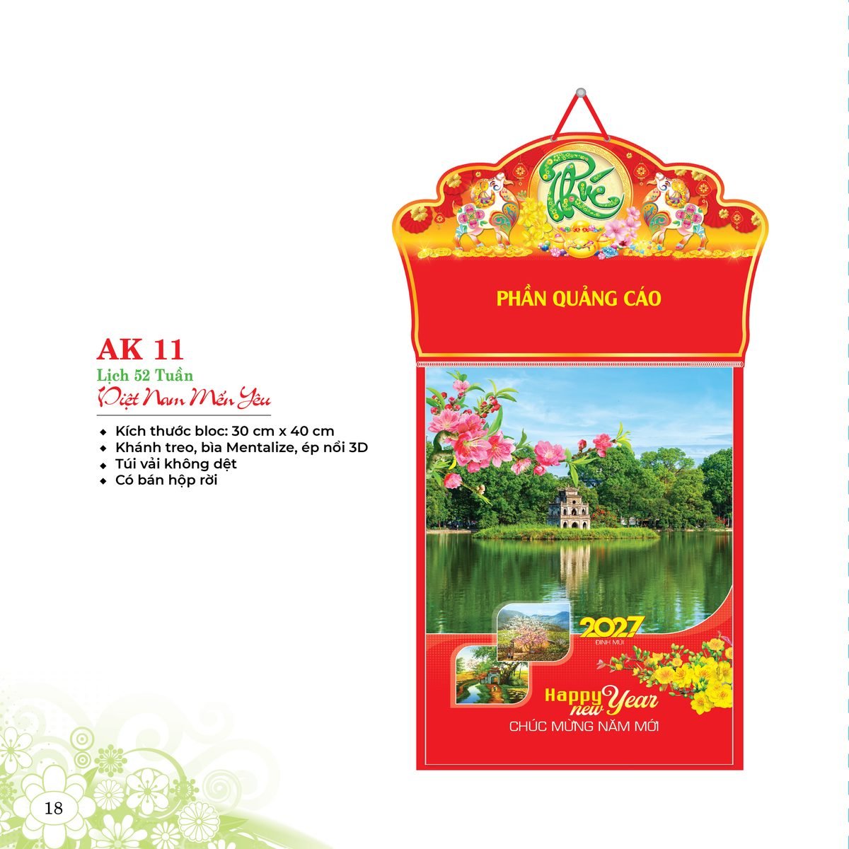 Lịch 52 Tuần 2027 AK Mẫu AK11 (31 x 42 cm) Quà Tặng Bàn Làm Việc Văn Phòng Hiện Đại Lịch 52 Tuần 2027 AK Mẫu AK11 (31 x 42 cm) Quà Tặng Bàn Làm Việc Văn Phòng Hiện Đại in logo doanh nghiệp quà tặng Tết tại Quà Tặng Văn Phòng