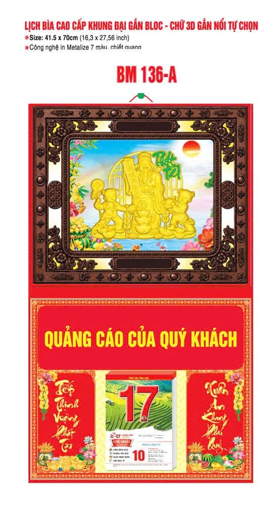 Bìa Lịch Treo Gắn Bloc Ba Nhất Ba Nhất 2027 BN153 Quà Tặng Bàn Làm Việc Văn Phòng Hiện Đại