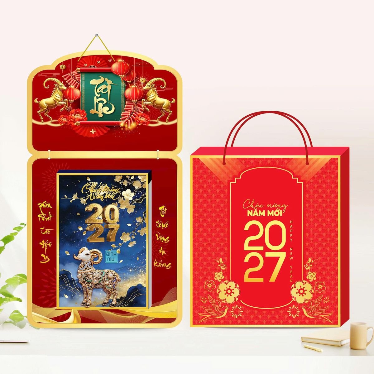 Lịch Bìa Lamina 40x60cm Ba Nhất 2027 BN267 Quà Tặng Bàn Làm Việc Văn Phòng Hiện Đại