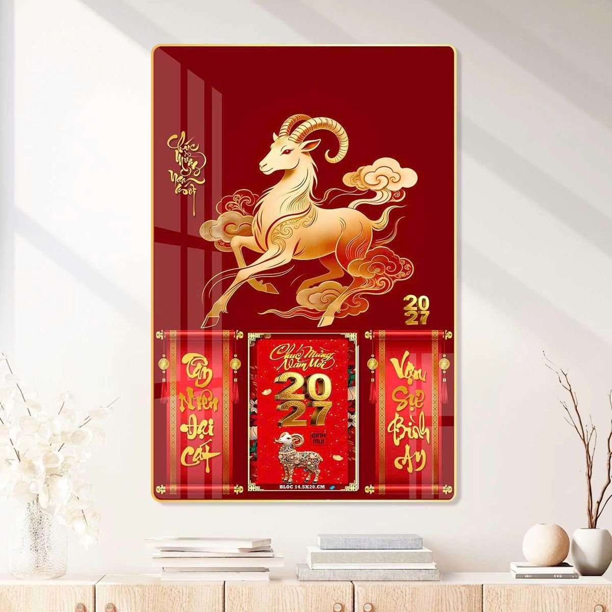 Lịch Bìa Lamina 40x60cm Ba Nhất 2027 BN313 Quà Tặng Bàn Làm Việc Văn Phòng Hiện Đại