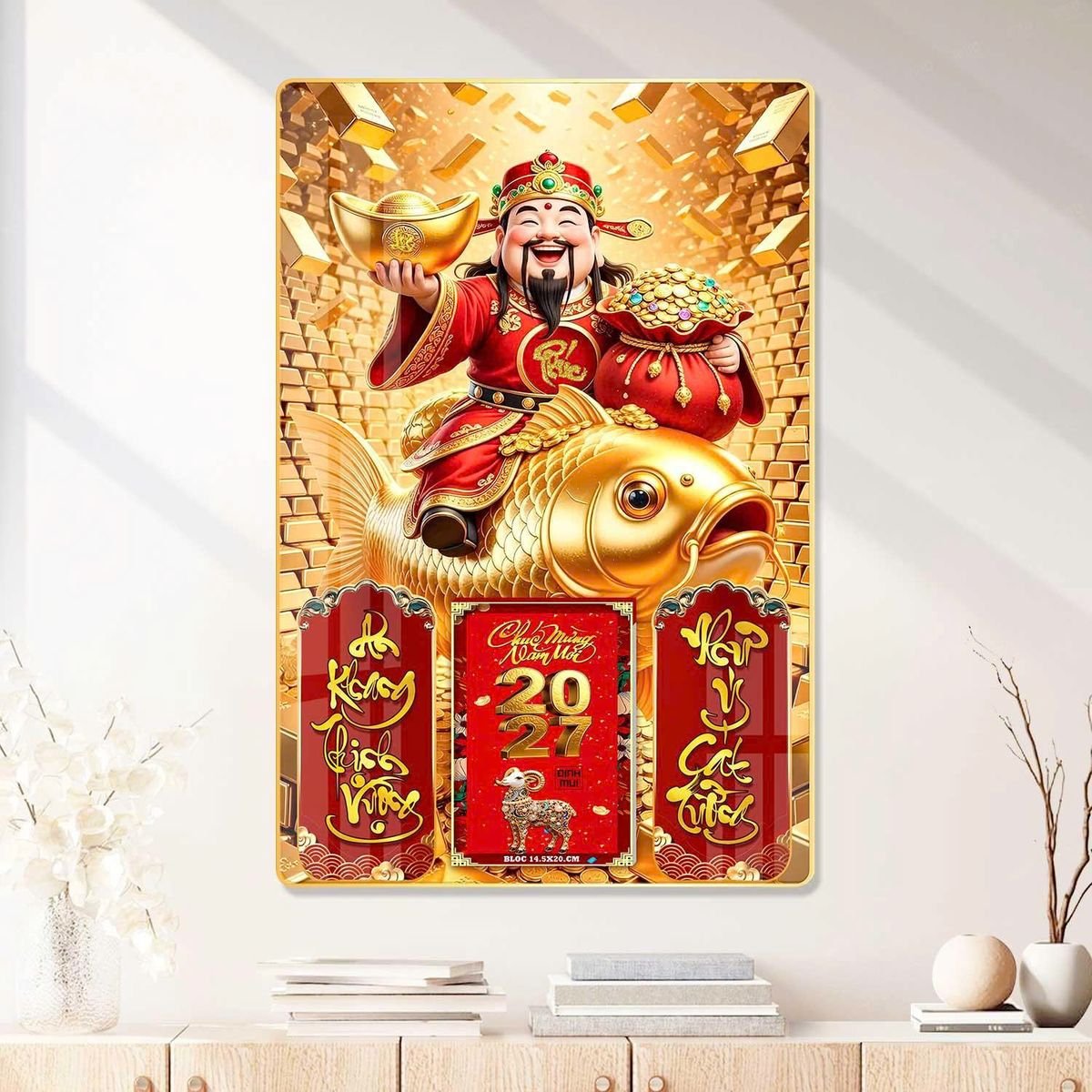 Lịch Bìa Lamina 40x60cm Ba Nhất 2027 BN315 Quà Tặng Bàn Làm Việc Văn Phòng Hiện Đại