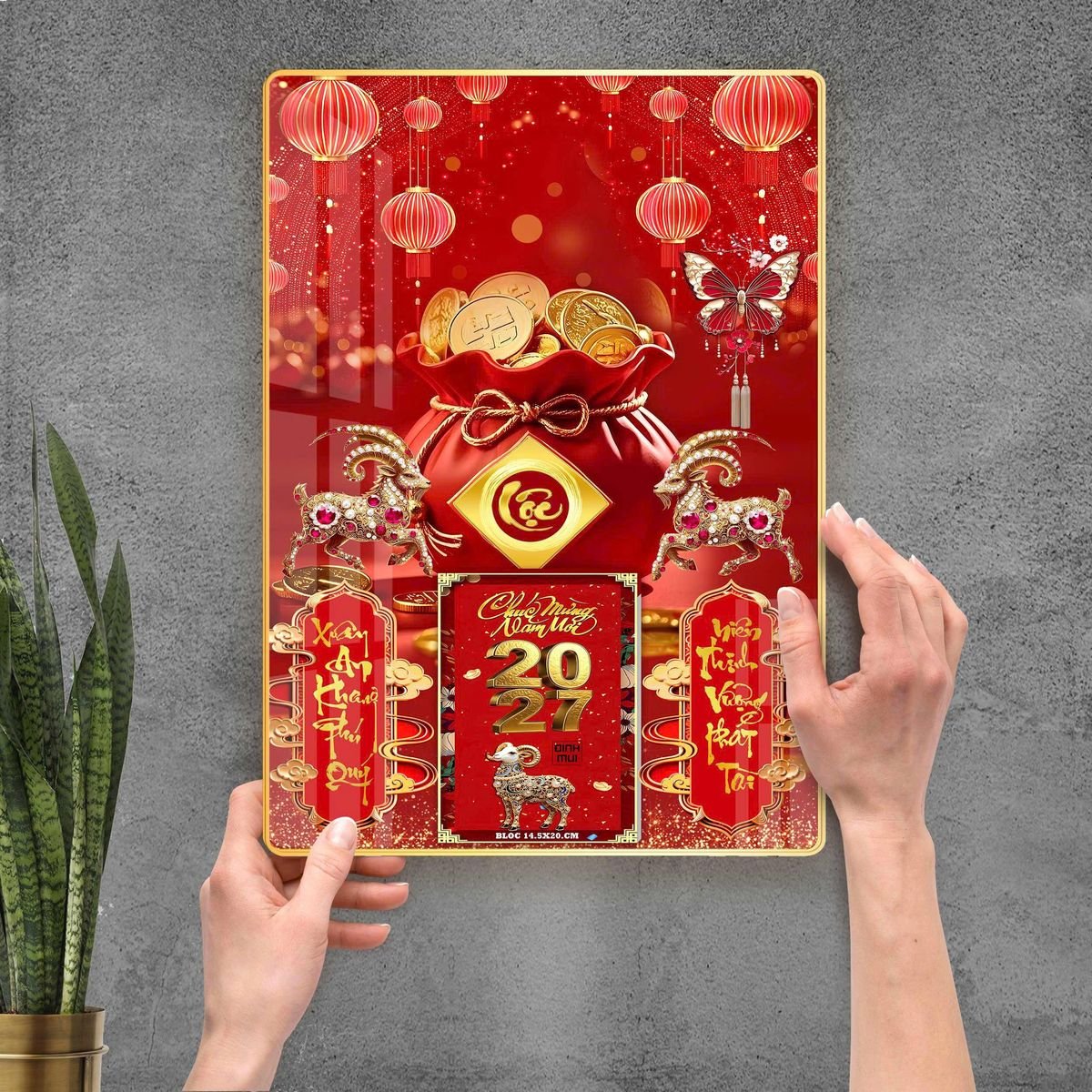 Lịch Bìa Lamina 40x60cm Ba Nhất 2027 BN333 Quà Tặng Bàn Làm Việc Văn Phòng Hiện Đại