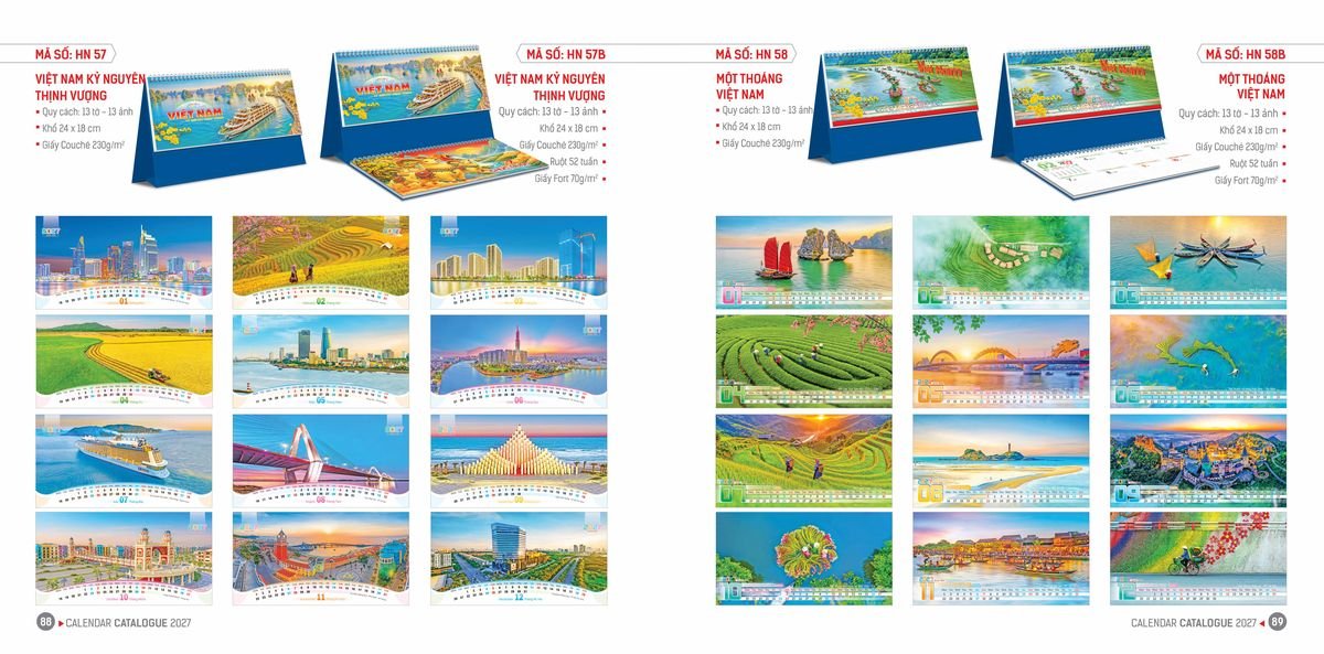 Lịch Để Bàn Ba Nhất Ba Nhất 2027 BN500 Quà Tặng Bàn Làm Việc Văn Phòng Hiện Đại