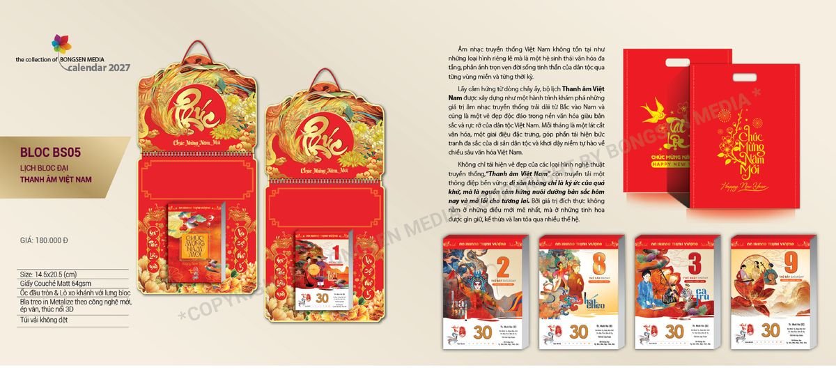 Lịch Bloc Siêu Cực Đại 2027 Bông Sen BS05 Quà Tặng Bàn Làm Việc Văn Phòng Hiện Đại