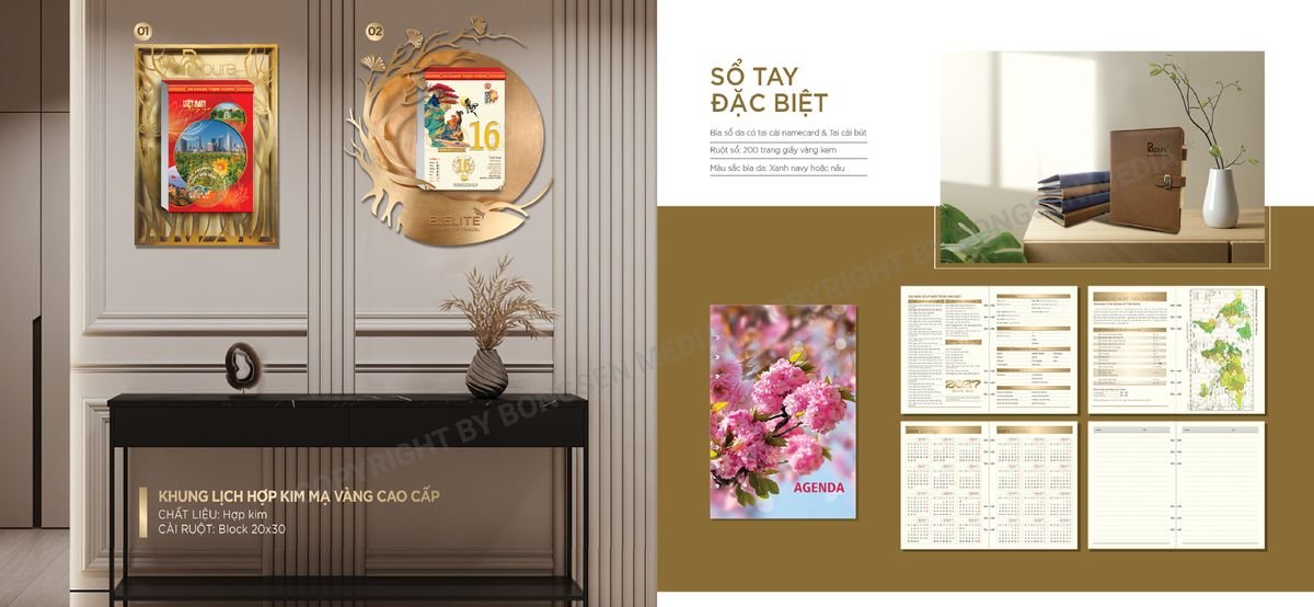 Lịch Bloc Siêu Cực Đại 2027 Bông Sen BS06 Quà Tặng Bàn Làm Việc Văn Phòng Hiện Đại
