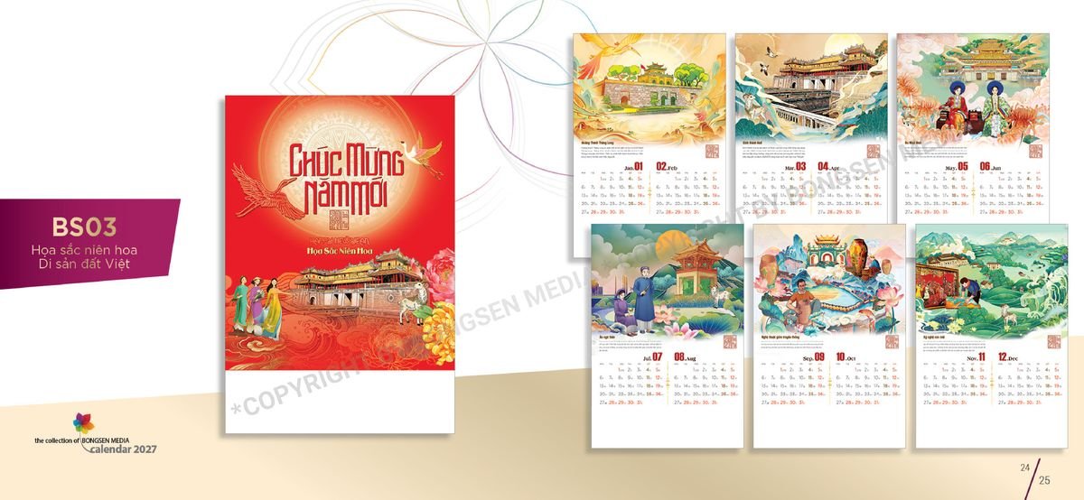 Lịch Bloc Siêu Cực Đại 2027 BS13 Quà Tặng Bàn Làm Việc Văn Phòng Hiện Đại