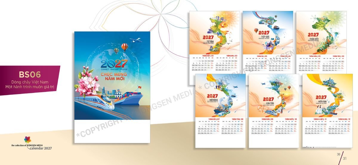 Lịch 7 Tờ Lò Xo 2027 Bông Sen BS16 Quà Tặng Bàn Làm Việc Văn Phòng Hiện Đại Lịch 7 Tờ Lò Xo 2027 Bông Sen BS16 Quà Tặng Bàn Làm Việc Văn Phòng Hiện Đại