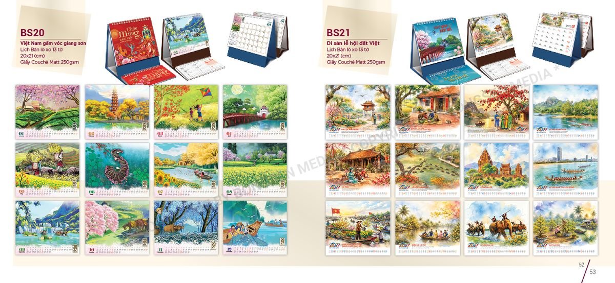 Lịch Để Bàn Nghệ Thuật 2027 Bông Sen BS27 Quà Tặng Bàn Làm Việc Văn Phòng Hiện Đại