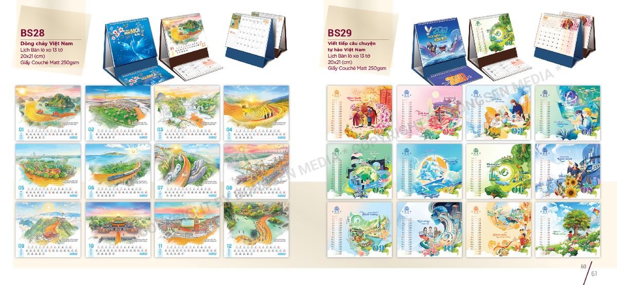 Lịch Để Bàn Nghệ Thuật 2027 Bông Sen BS31 Quà Tặng Bàn Làm Việc Văn Phòng Hiện Đại