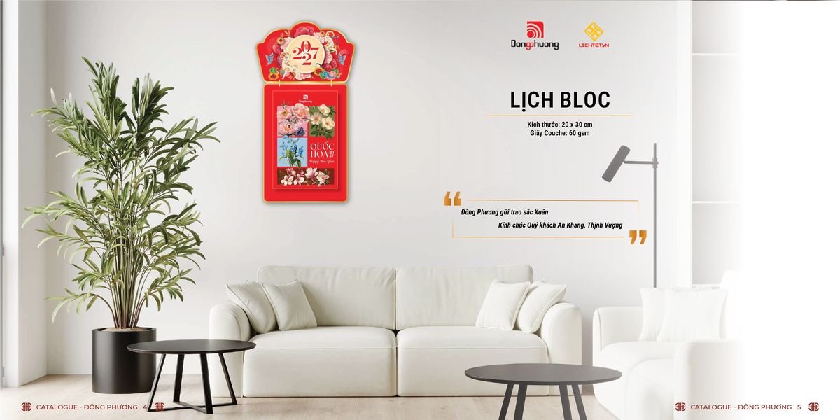 Lịch Bloc ĐP 2027 DP01 Quà Tặng Bàn Làm Việc Văn Phòng Hiện Đại