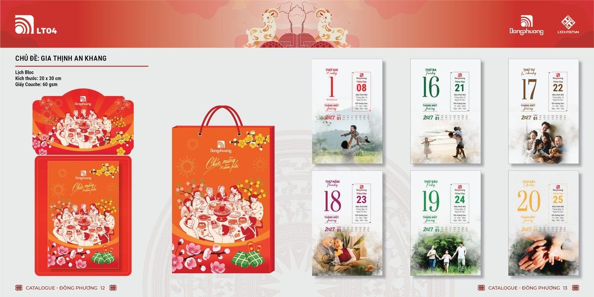 Lịch Bloc Đông Phương 2027 DP05 Quà Tặng Bàn Làm Việc Văn Phòng Hiện Đại
