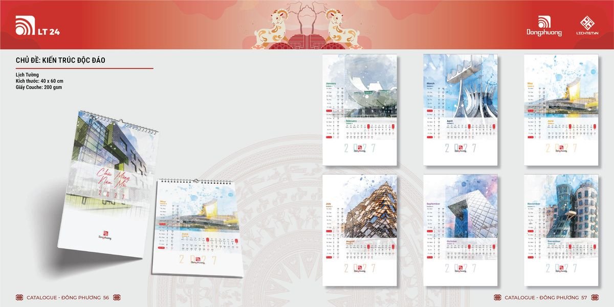 Lịch Bloc Đông Phương 2027 DP27 Quà Tặng Bàn Làm Việc Văn Phòng Hiện Đại