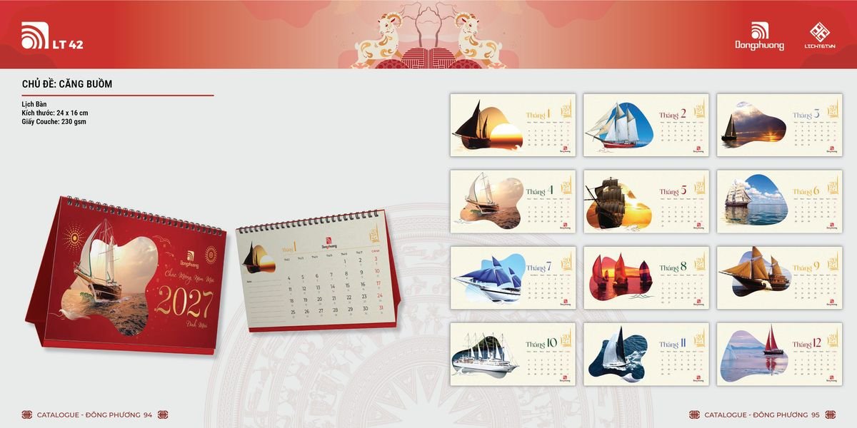 Lịch Bloc Đông Phương 2027 DP46 Quà Tặng Bàn Làm Việc Văn Phòng Hiện Đại