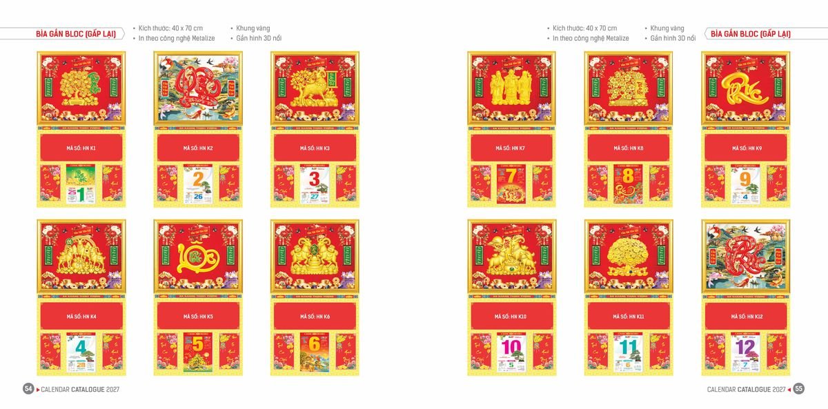 Lịch Bloc Hoa Niên 2027 Đông Phương DPHN26 Quà Tặng Bàn Làm Việc Văn Phòng Hiện Đại