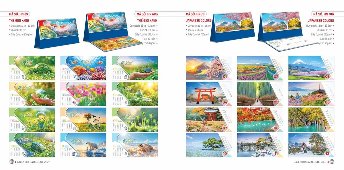 Lịch Bloc Hoa Niên 2027 ĐP DPHN49 Quà Tặng Bàn Làm Việc Văn Phòng Hiện Đại