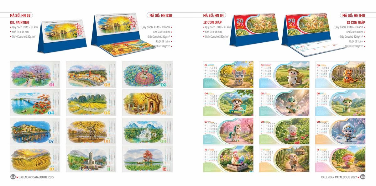 Lịch Bloc Hoa Niên 2027 ĐP DPHN56 Quà Tặng Bàn Làm Việc Văn Phòng Hiện Đại