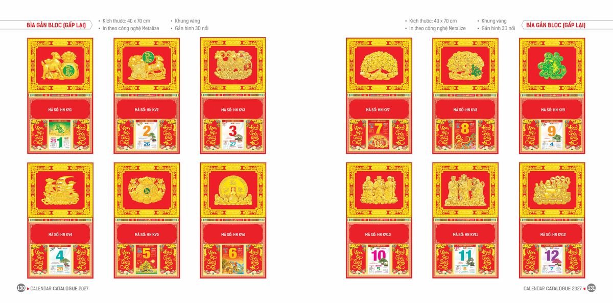 Lịch Bloc Hoa Niên 2027 ĐP DPHN64 Quà Tặng Bàn Làm Việc Văn Phòng Hiện Đại