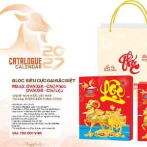 Lịch Bloc Siêu Cực Đại 2027 DVA Mẫu DVA02 - Non Nước Việt Nam (38 x 54cm) Quà Tặng Bàn Làm Việc Văn Phòng Hiện Đại in logo doanh nghiệp quà tặng Tết tại Quà Tặng Văn Phòng