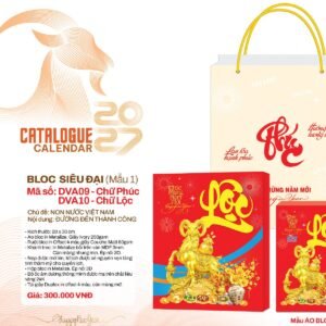 Lịch Bloc Siêu Đại 2027 DVA Mẫu DVA09 (20 x 30cm) Quà Tặng Bàn Làm Việc Văn Phòng Hiện Đại in logo doanh nghiệp quà tặng Tết tại Quà Tặng Văn Phòng