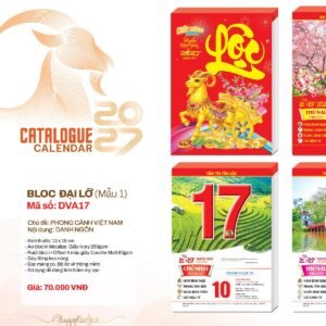 Lịch Bloc 2027 DVA Mẫu DVA17 (13 x 19cm) Quà Tặng Bàn Làm Việc Văn Phòng Hiện Đại in logo doanh nghiệp quà tặng Tết tại Quà Tặng Văn Phòng
