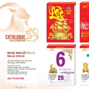 Lịch Bloc 2027 DVA Mẫu DVA18 (13 x 19cm) Quà Tặng Bàn Làm Việc Văn Phòng Hiện Đại in logo doanh nghiệp quà tặng Tết tại Quà Tặng Văn Phòng