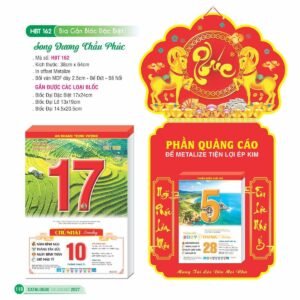 Lịch Bloc Siêu Đại 2027 HBT Mẫu HBT162 (17 x 24cm) Quà Tặng Bàn Làm Việc Văn Phòng Hiện Đại in logo doanh nghiệp quà tặng Tết tại Quà Tặng Văn Phòng