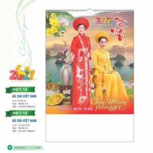 Lịch Bloc 2027 HBT Mẫu HBT18 (29 x 41 cm) Quà Tặng Bàn Làm Việc Văn Phòng Hiện Đại in logo doanh nghiệp quà tặng Tết tại Quà Tặng Văn Phòng