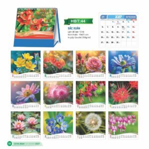 Lịch Để Bàn 2027 HBT Mẫu HBT45 (19 x 21cm) Quà Tặng Bàn Làm Việc Văn Phòng Hiện Đại in logo doanh nghiệp quà tặng Tết tại Quà Tặng Văn Phòng