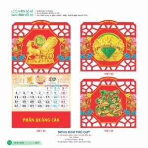 Lịch Treo Tường Lò Xo 2027 HBT Mẫu HBT63 (37 x 68cm) Quà Tặng Bàn Làm Việc Văn Phòng Hiện Đại in logo doanh nghiệp quà tặng Tết tại Quà Tặng Văn Phòng