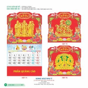 Lịch Treo Tường Lò Xo 2027 HBT Mẫu HBT76 (25  x  26 cm) Quà Tặng Bàn Làm Việc Văn Phòng Hiện Đại in logo doanh nghiệp quà tặng Tết tại Quà Tặng Văn Phòng