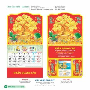 Lịch Treo Tường Lò Xo 2027 HBT Mẫu HBT93A (22  x  23 cm) Quà Tặng Bàn Làm Việc Văn Phòng Hiện Đại in logo doanh nghiệp quà tặng Tết tại Quà Tặng Văn Phòng